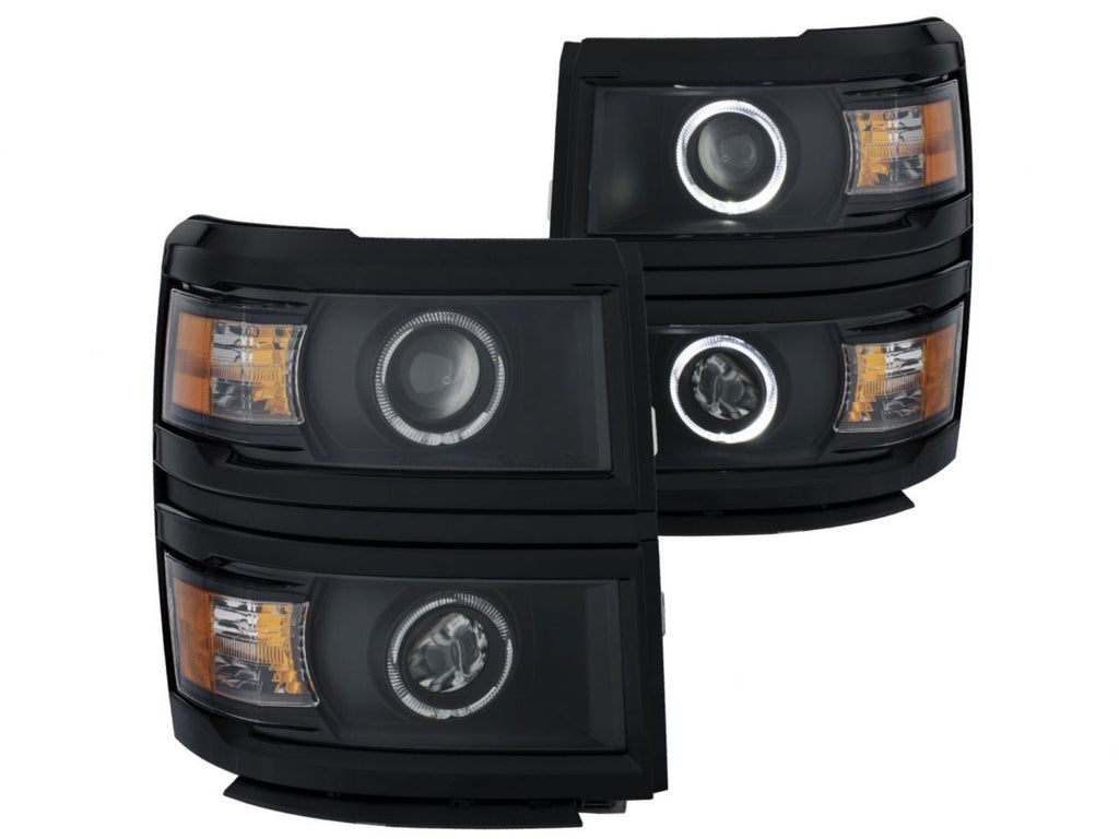 Anzo 2014-2015 Chevrolet Silverado Projector Headlights Chrome G2