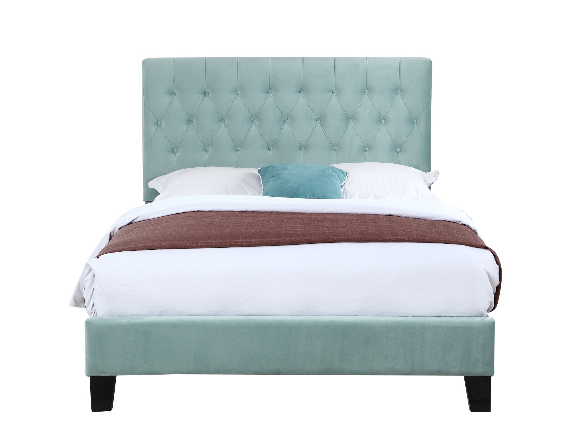 Blue Full Upholstered Bed