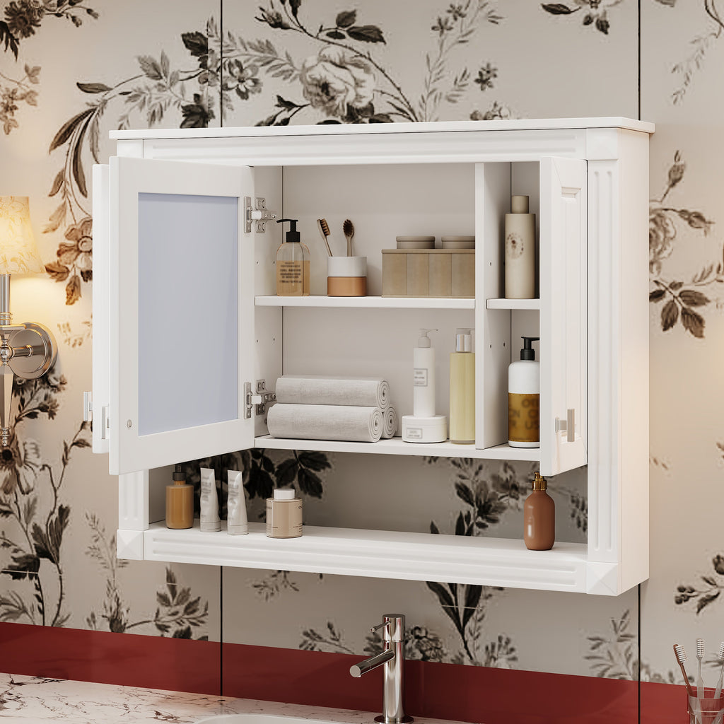 35 Inch Bathroom Wall Cabinet with Mirror
