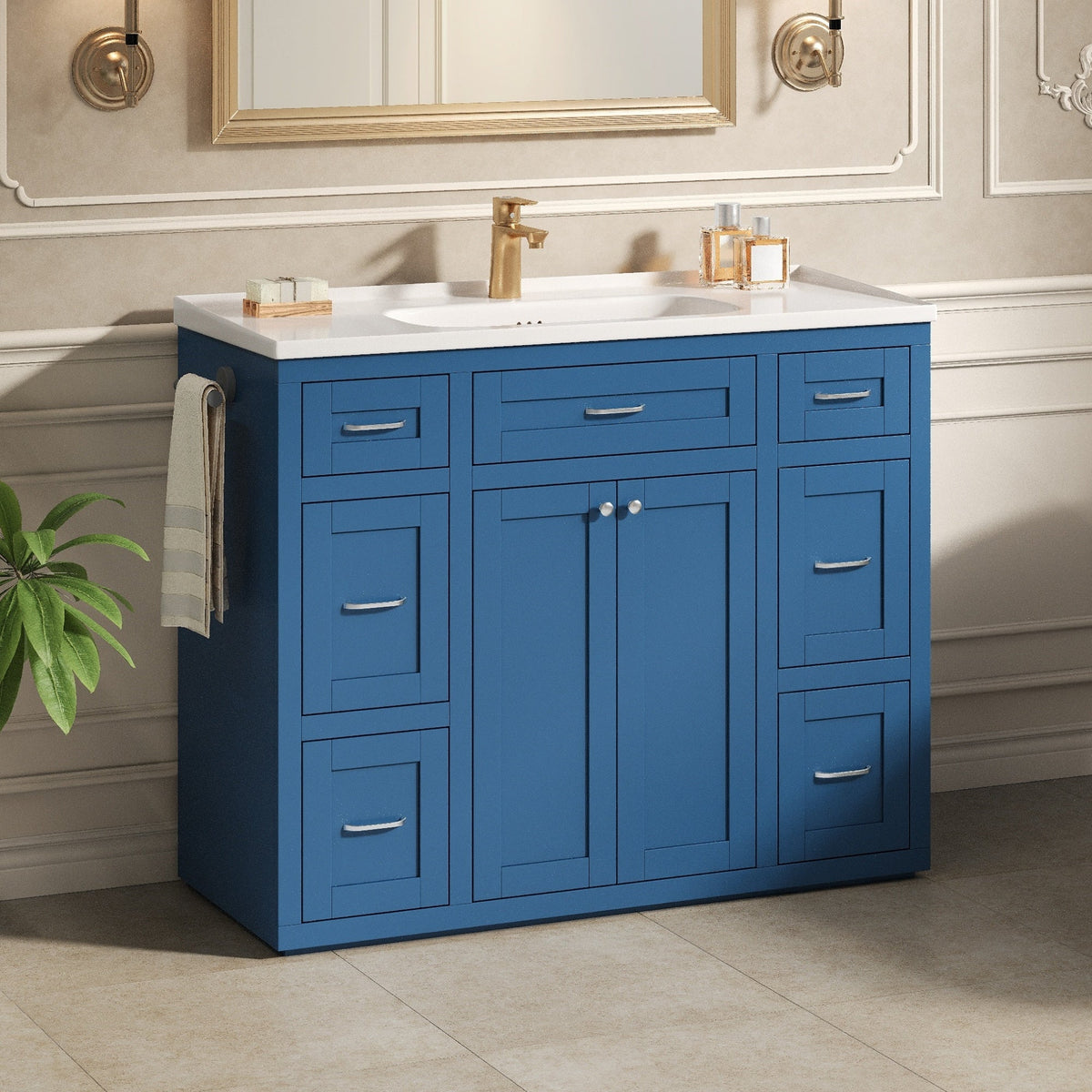 Navy Blue 48" Bathroom Vanity