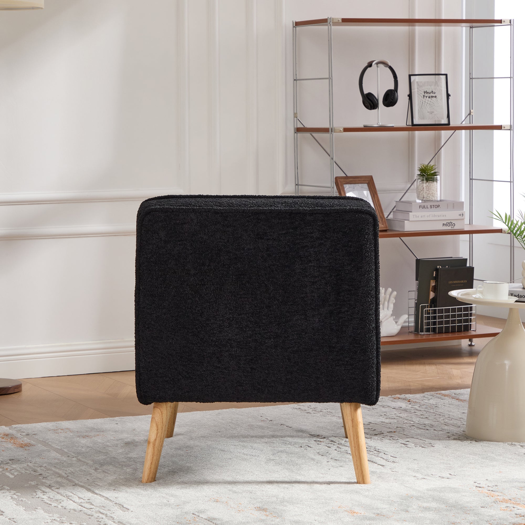 24.4" Wide Modern Upholstered Armless Chair