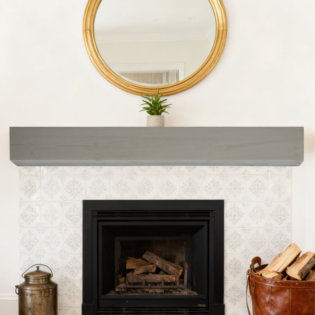 72" Fireplace Mantel Fir Wood Wall-Mounted Shelf