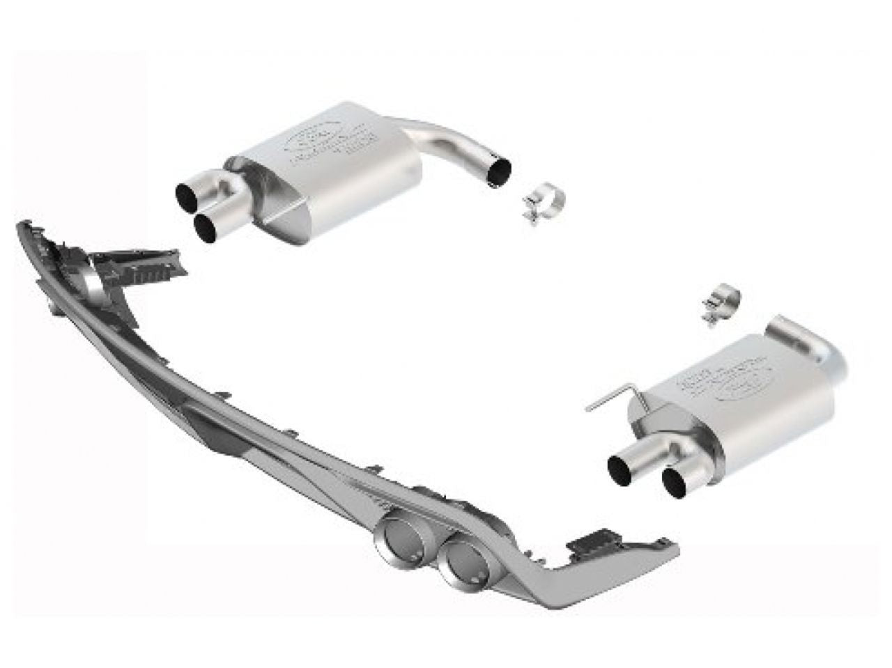 Ford Performance Parts Ford Racing 2015 Ford Mustang 5.0L Touring Muffler Kit w/ GT350 Tips