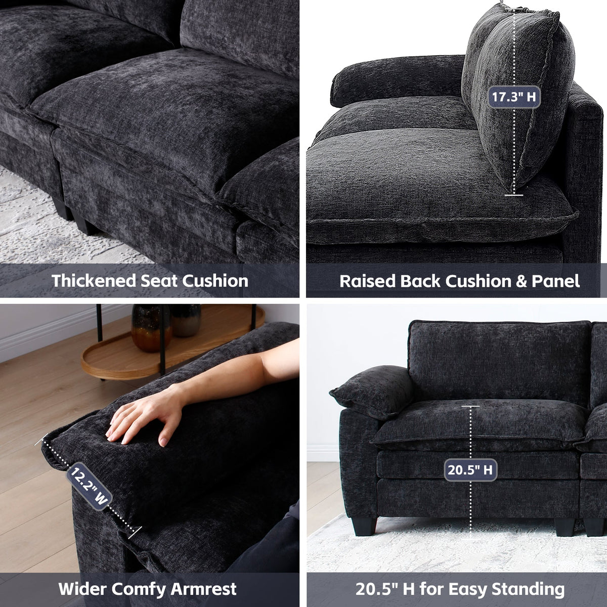 Living Room Furniture Big Loveseat Luxury Couch