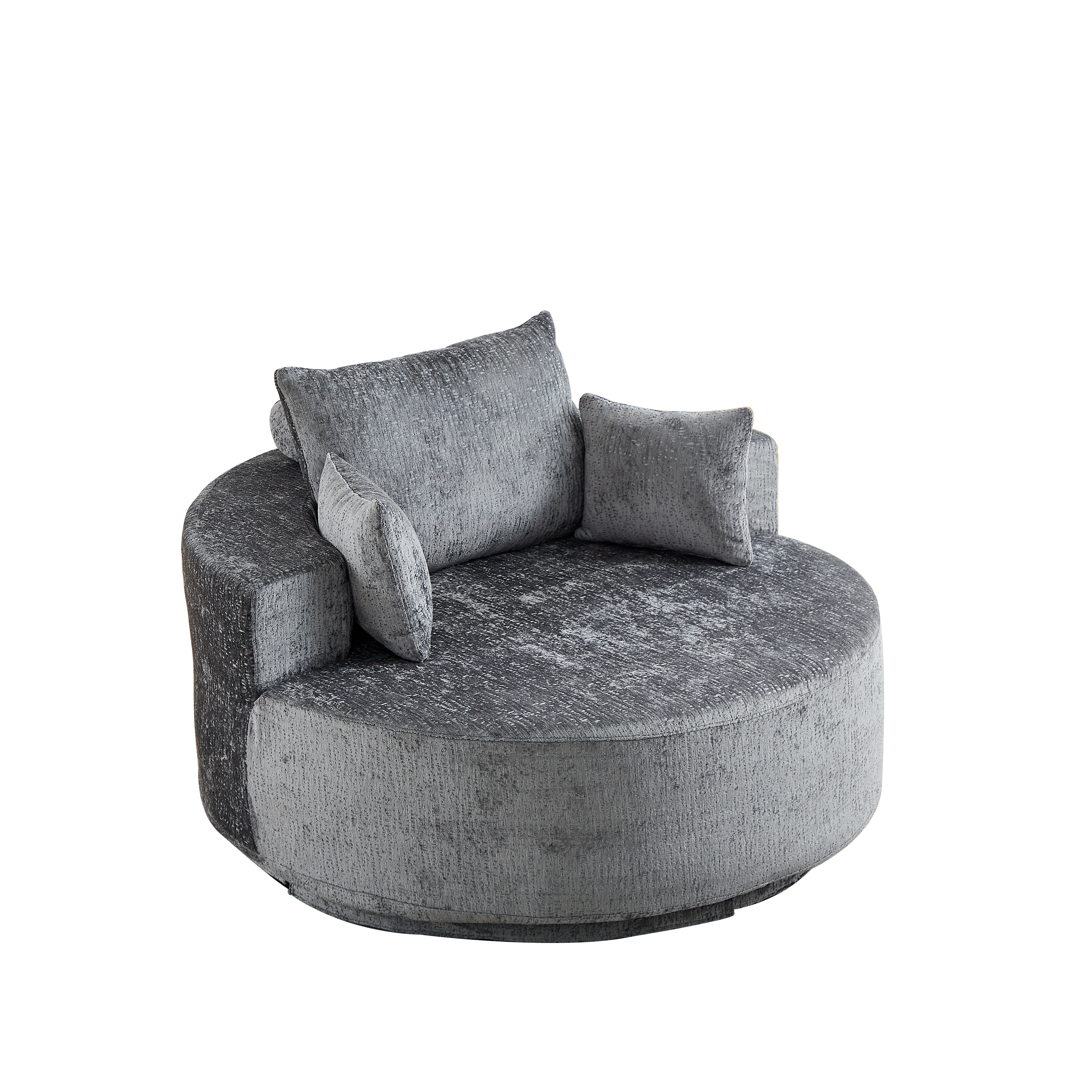 55''L Polyester Foam Single Swivel Chair