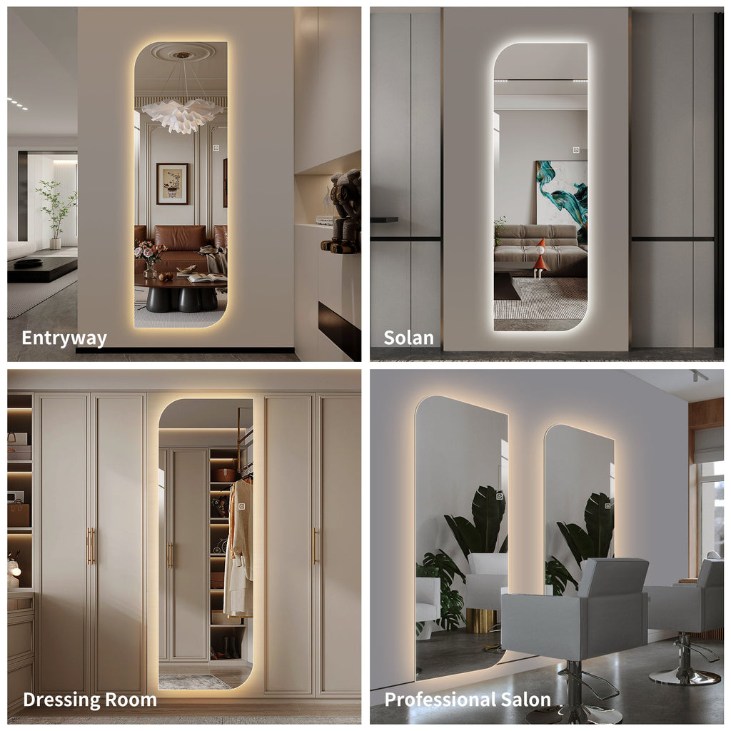 65" x 21" LED Full Length Wall Mirror