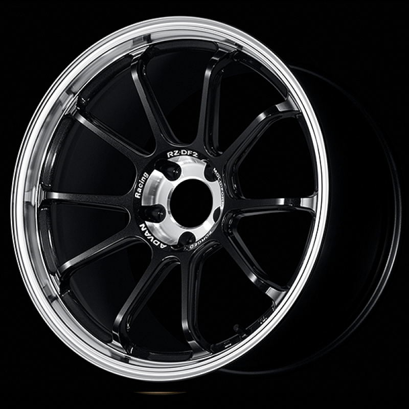 Advan RZ-DF2 19x10.5 / +45 Offset / 5x114.3 / 73mm Bore / Diamond Cut and Racing Titanium Black YAF9L45EDRTB