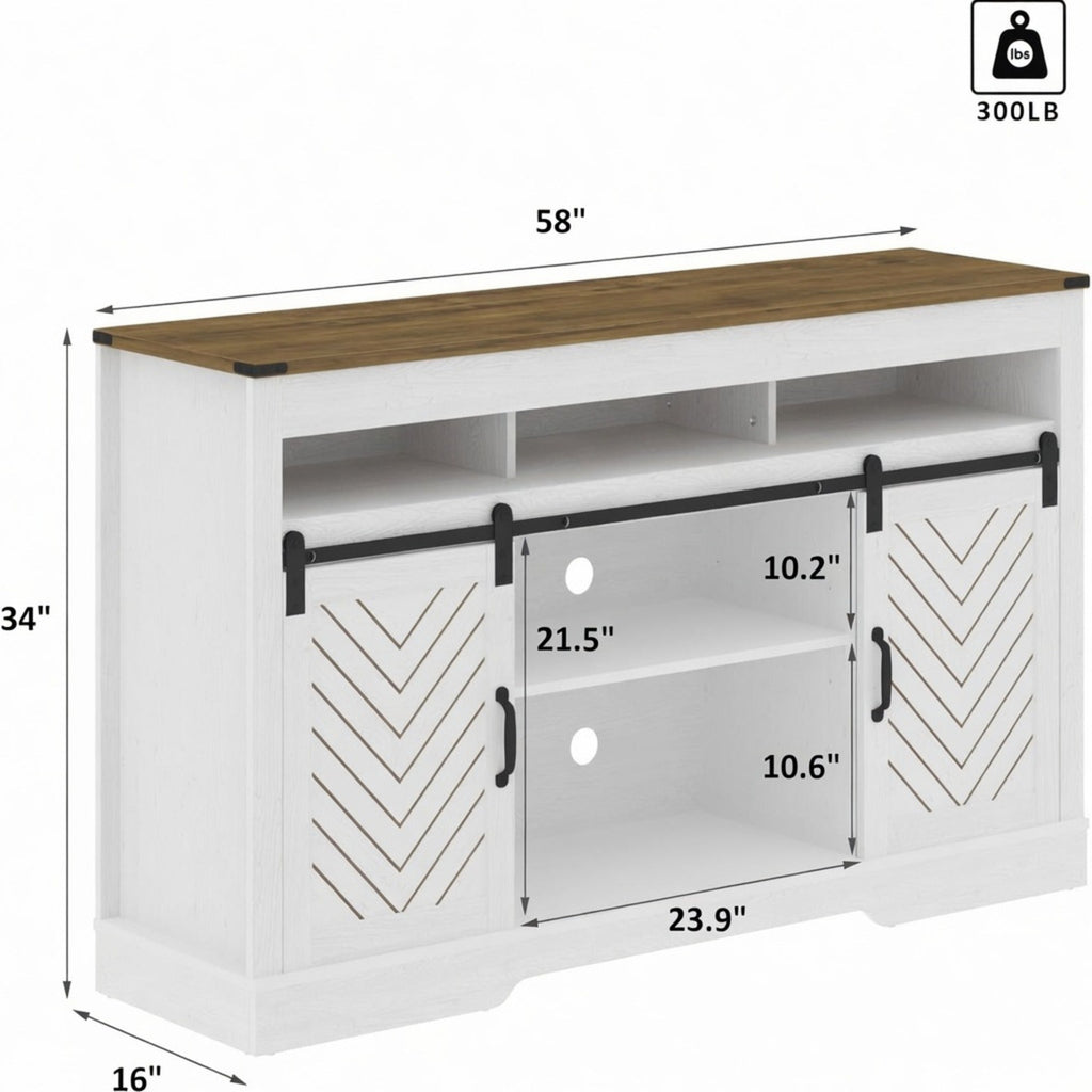 58" Modern Farmhouse TV Stand