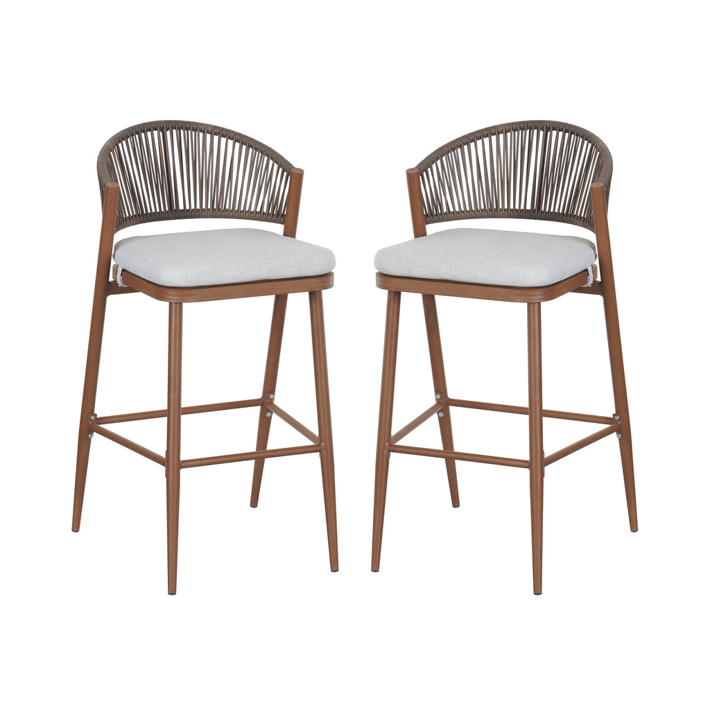 Outdoor 30.25" Seat Height Aluminum Frame Barstools
