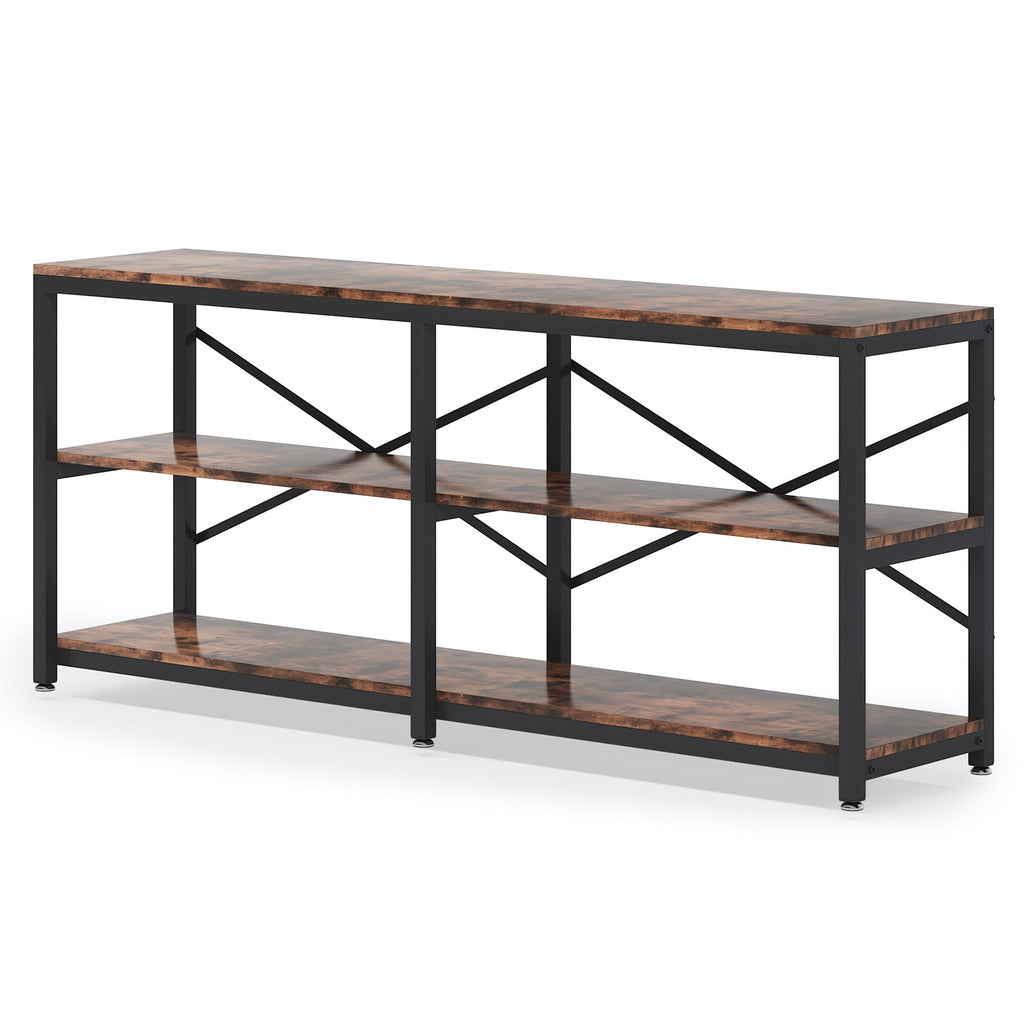 70.9" Extra Long Console Table with Storage Shelves