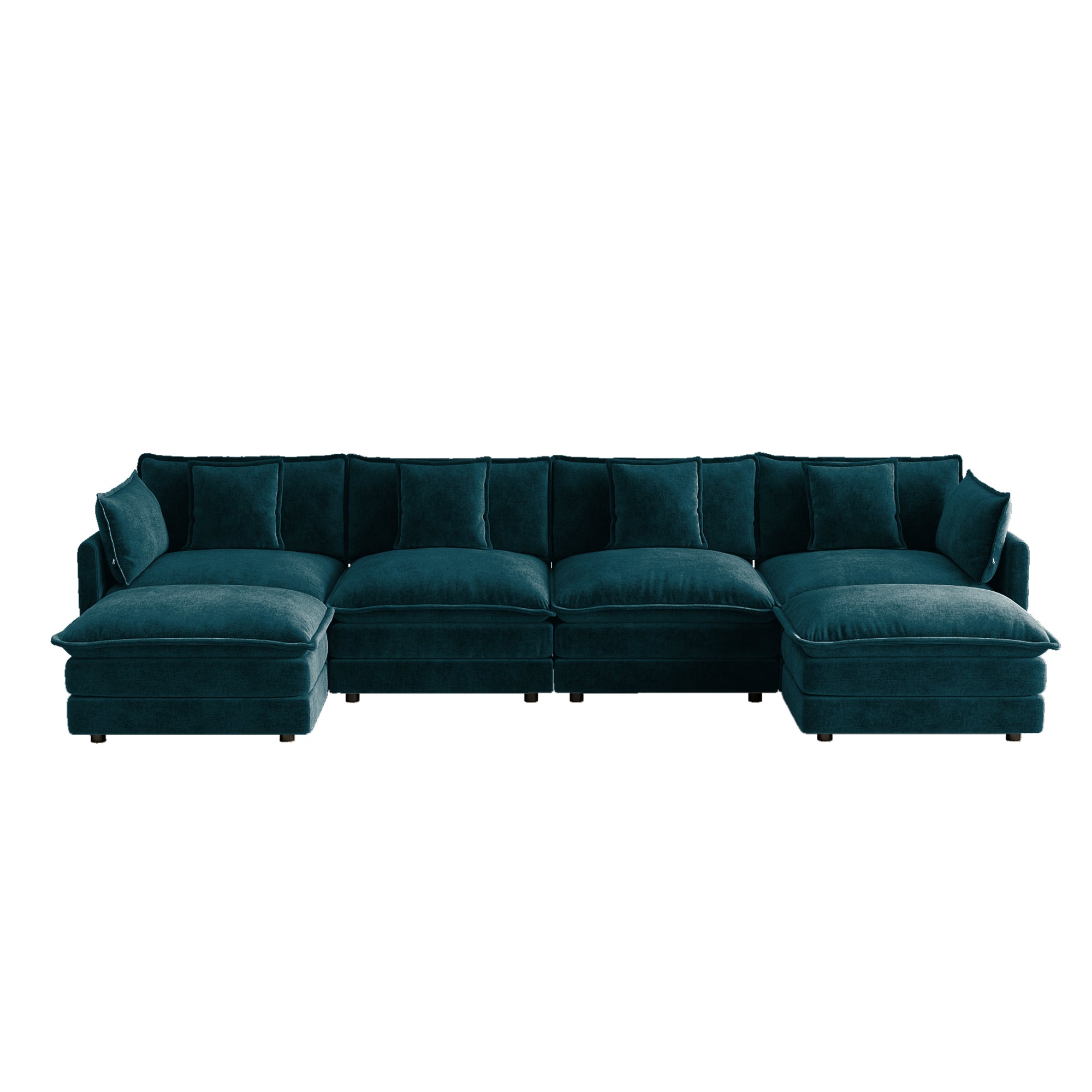 Oversized U Shape Sofa with 2 Ottomans