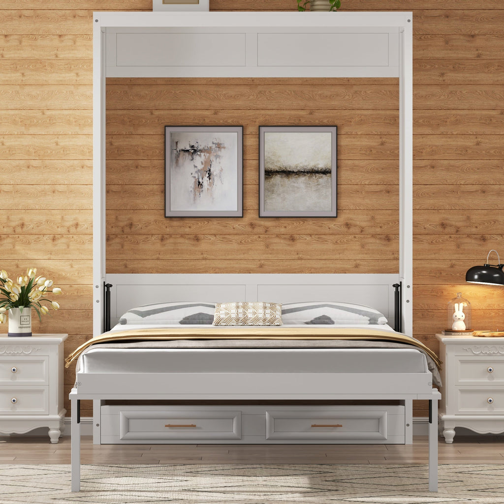 Full Size Murphy Bed with 2 Drawers