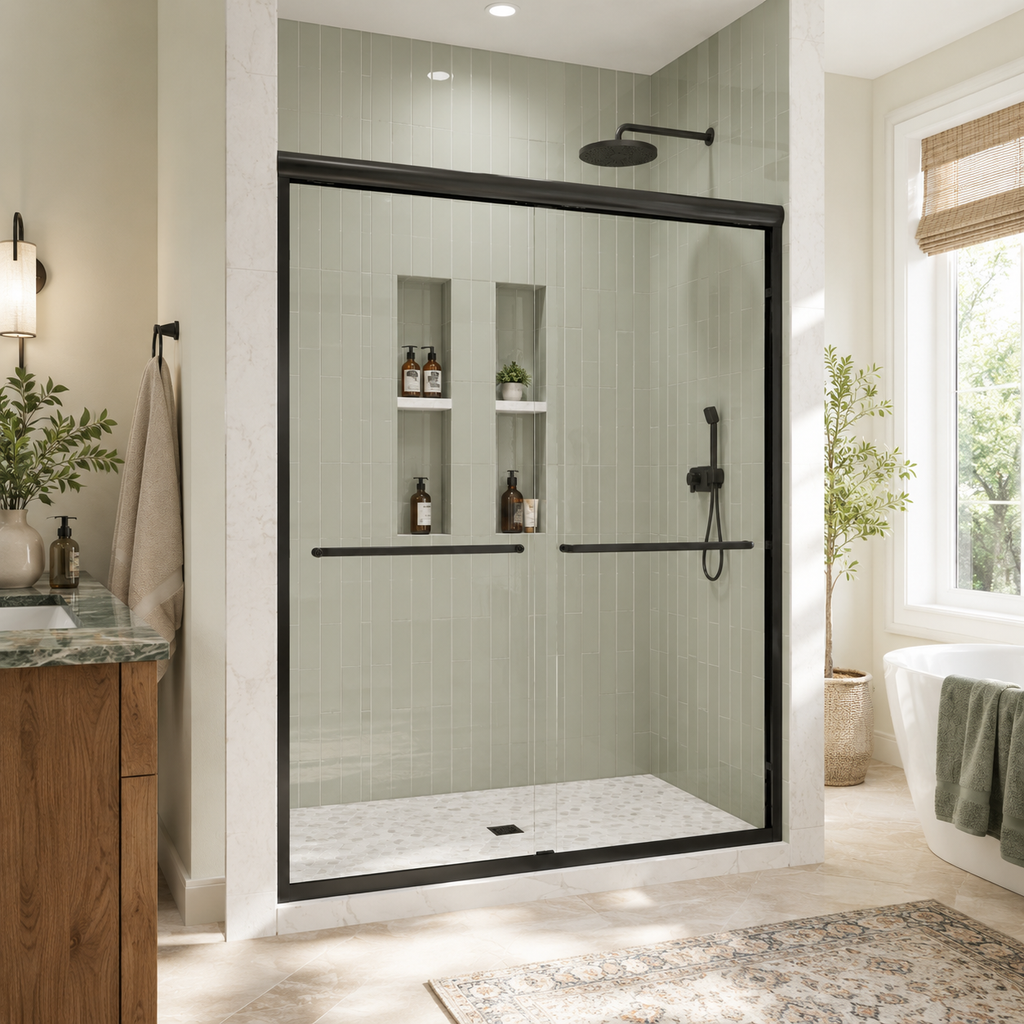 Framed Double Sliding Shower Door