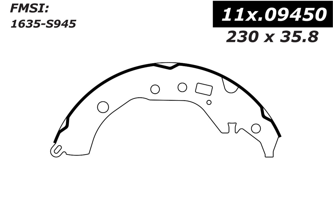 Porterfield Brake Shoes for 2009 TOYOTA COROLLA Sedan(Rear Drum)