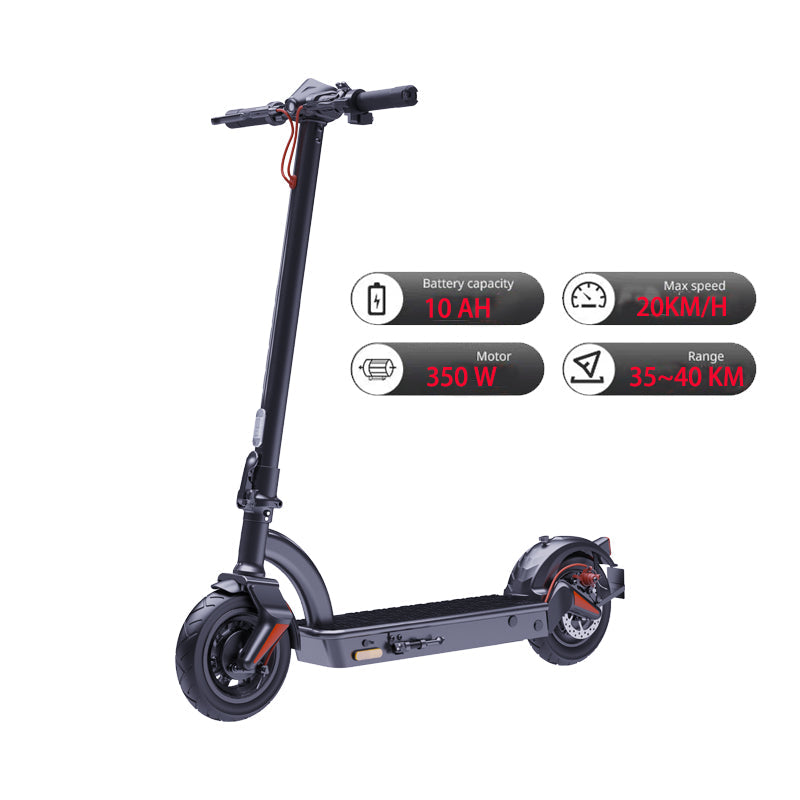 10-inch Electric Scooter 36V 350W - Max Speed 12.5mph & 25-Mile Range