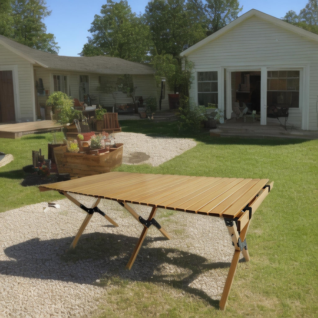 Multi-Function Wooden Foldable Portable Patio Dining Table