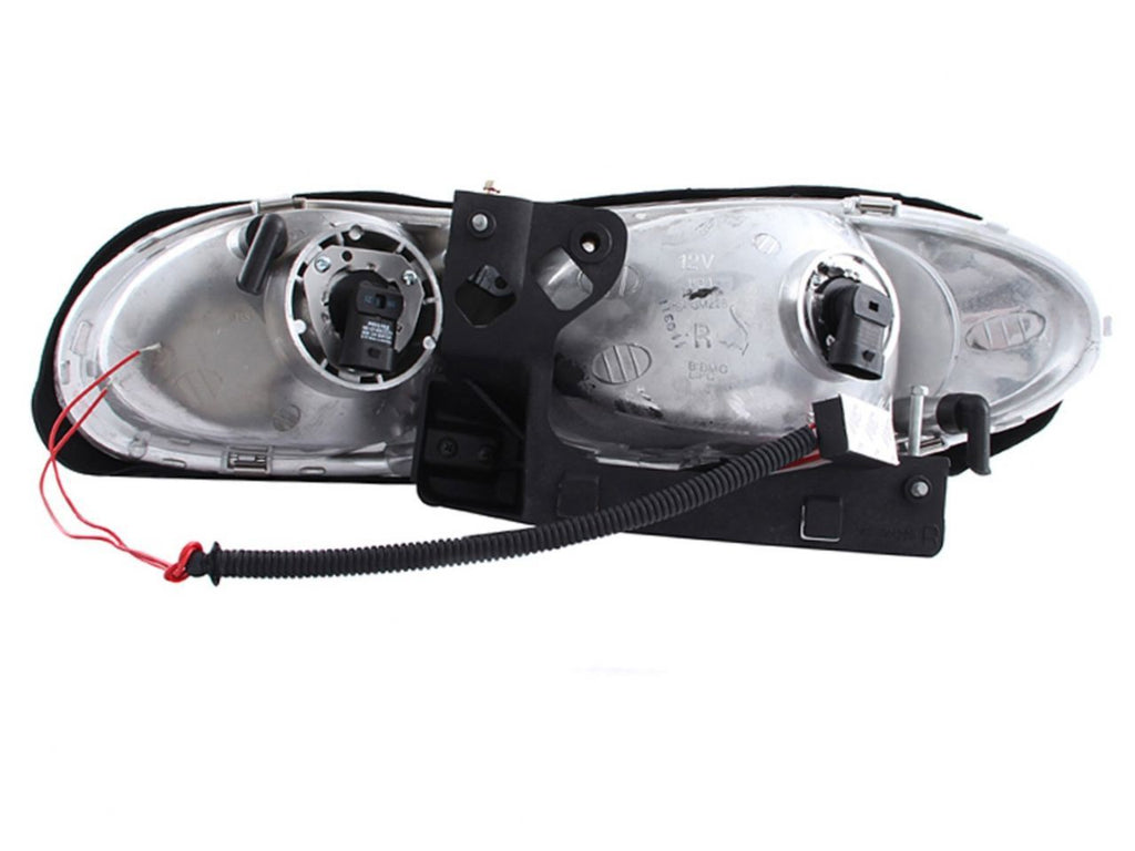 Anzo 1998-2002 Chevrolet Camaro Crystal Headlights w/ Halo Chrome