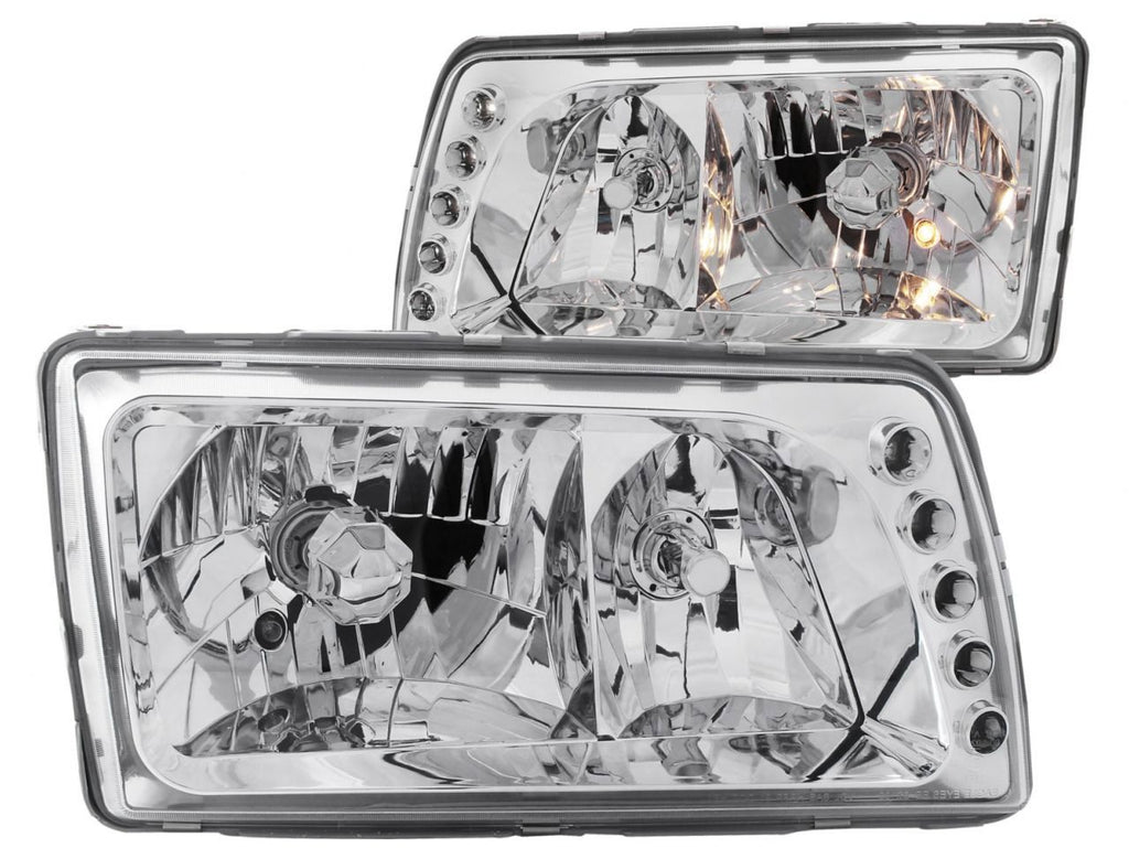 Anzo 1981-1991 Mercedes Benz S Class W126 Crystal Headlights Chrome