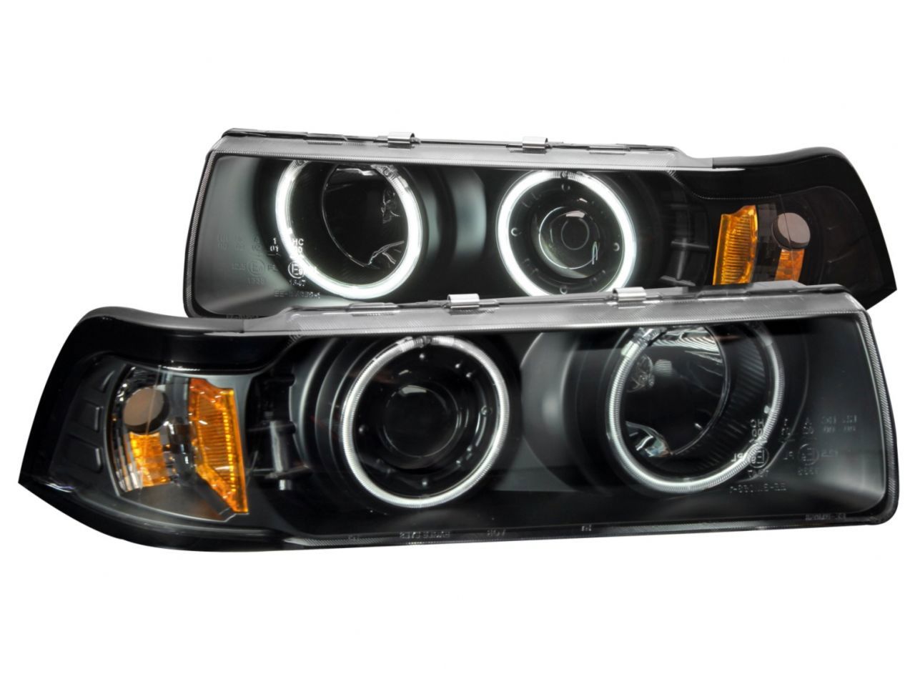 Anzo 1992-1998 BMW 3 Series E36 Projector Headlights w/ Halo Chrome (CCFL)