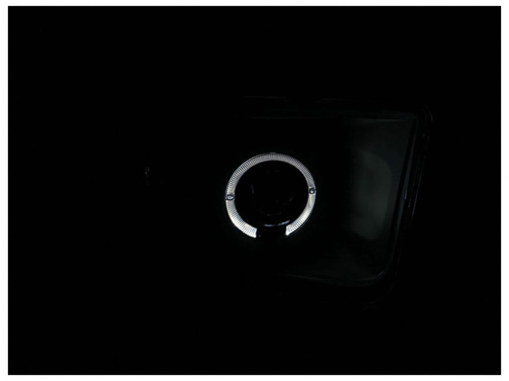 Anzo 2005-2009 Ford Mustang Projector Headlights w/ Halo Black (2010 Style)