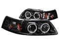 Anzo 1999-2004 Ford Mustang Projector Headlights Black G2 (Dual Projector)