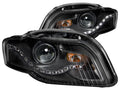 Anzo 2006-2008 Audi A4 Projector Headlights Black (R8 LED Style)