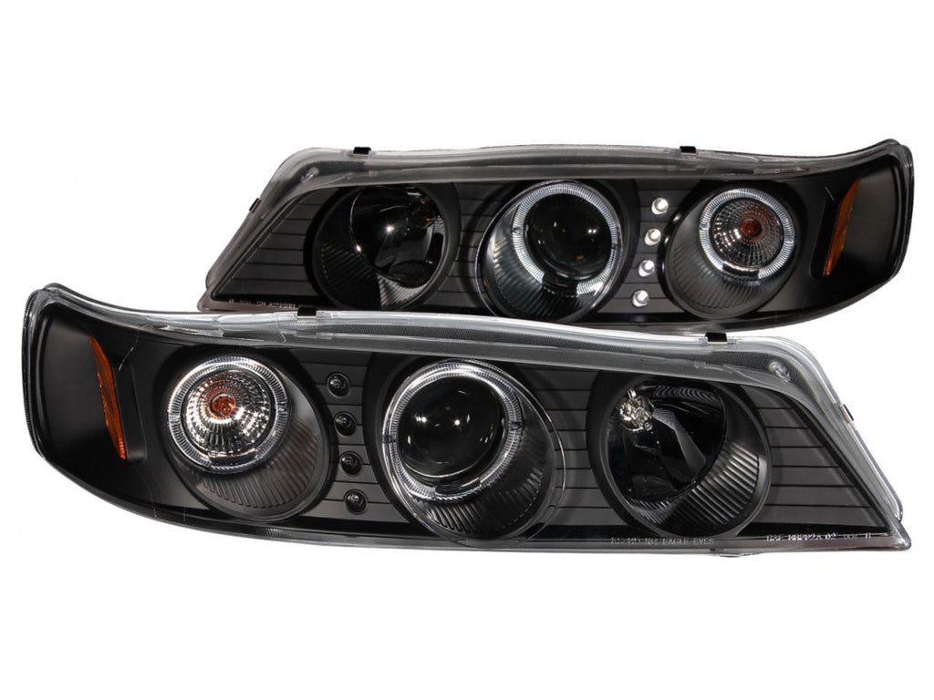 Anzo 1994-1997 Honda Accord Projector Headlights w/ Halo Black 1 pc