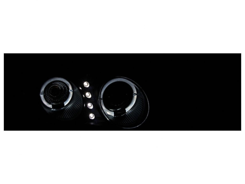 Anzo 1994-1997 Honda Accord Projector Headlights w/ Halo Black 1 pc