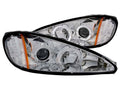 Anzo 1999-2005 Pontiac Grand Am Projector Headlights w/ Halo w/ LED Chrome