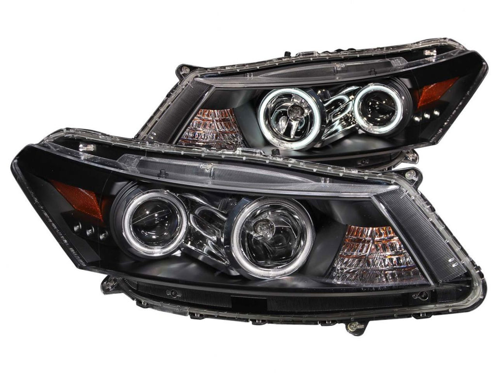 Anzo 2008-2012 Honda Accord Projector Headlights w/ Halo Black (CCFL)