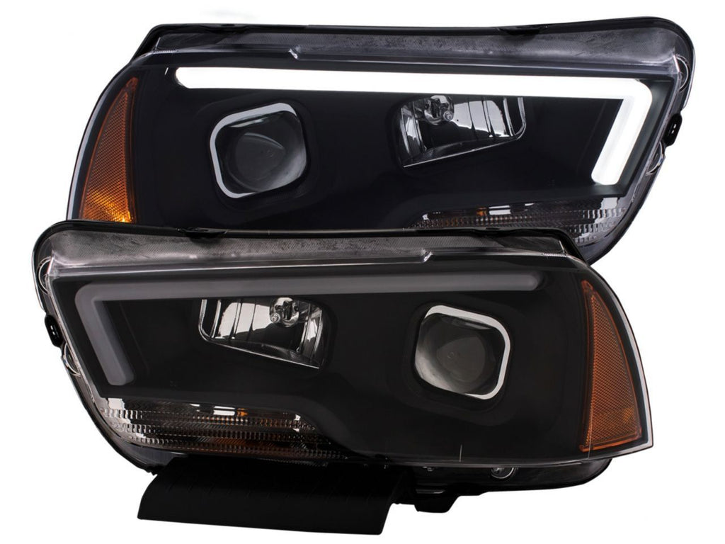 Anzo  11-14 Dodge Charger Projector Headlights w/ Plank Style Design