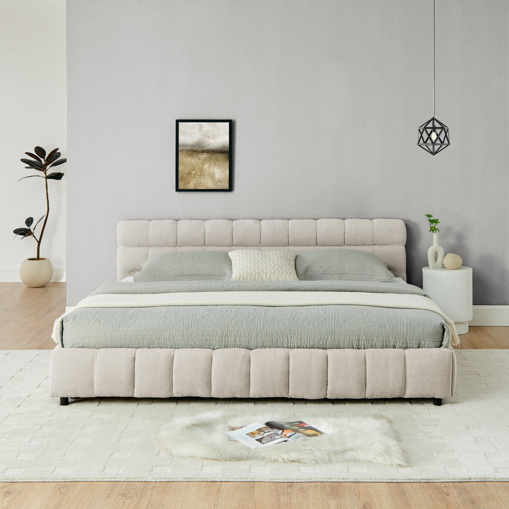King Size Upholstered Bed with Storage