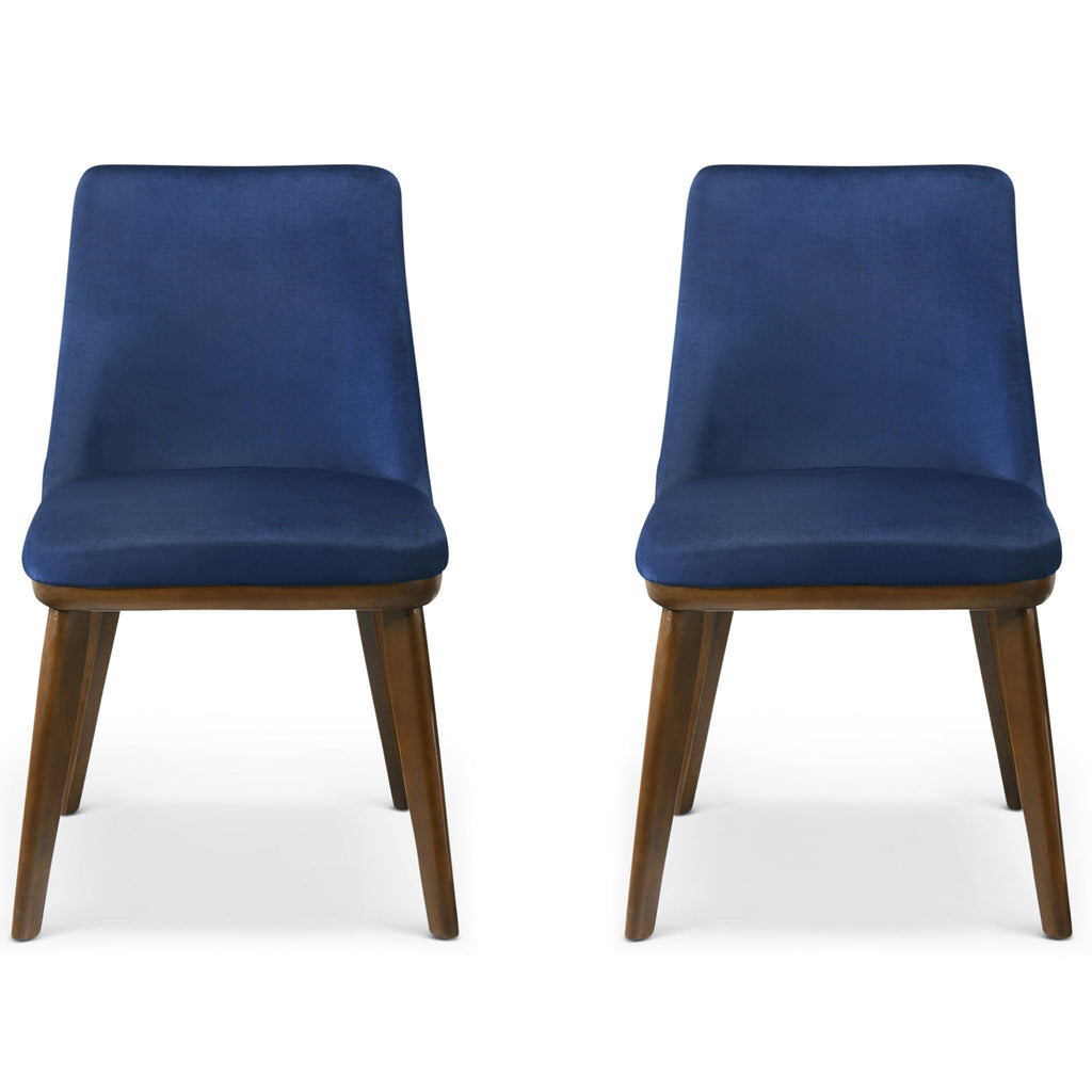Clove Navy Blue Velvet Dining Chair Set of 2