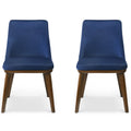 Clove Navy Blue Velvet Dining Chair Set of 2