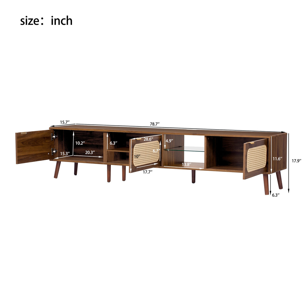 78" TV Stand for 75/80/85 Inch TV