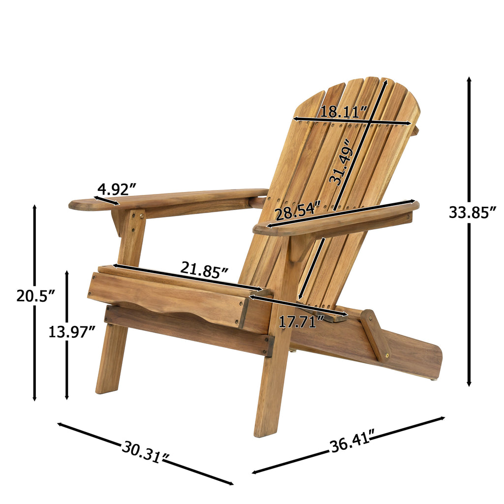 Folding Adirondack Chair Wooden Accent Furniture