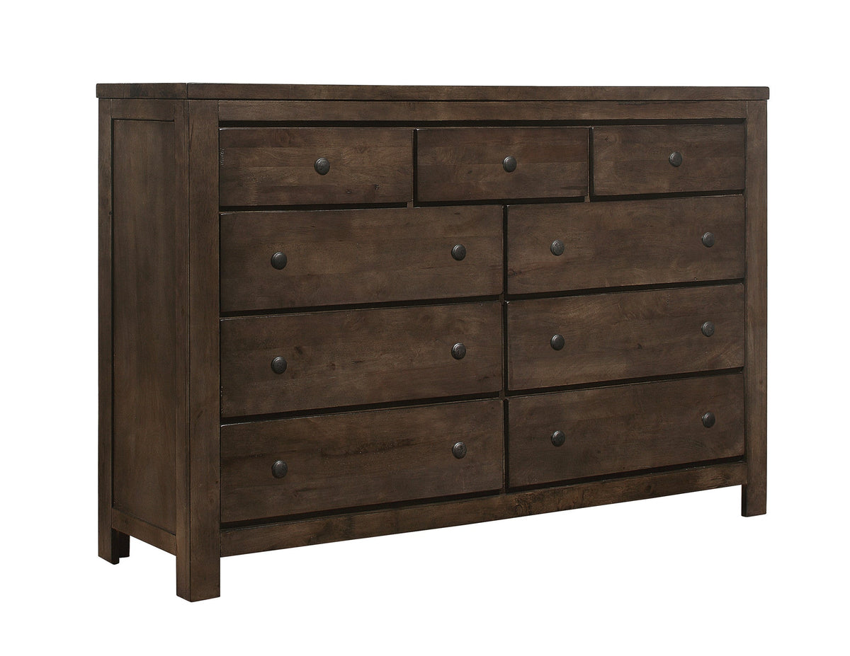 Brown 9-Drawer Dresser