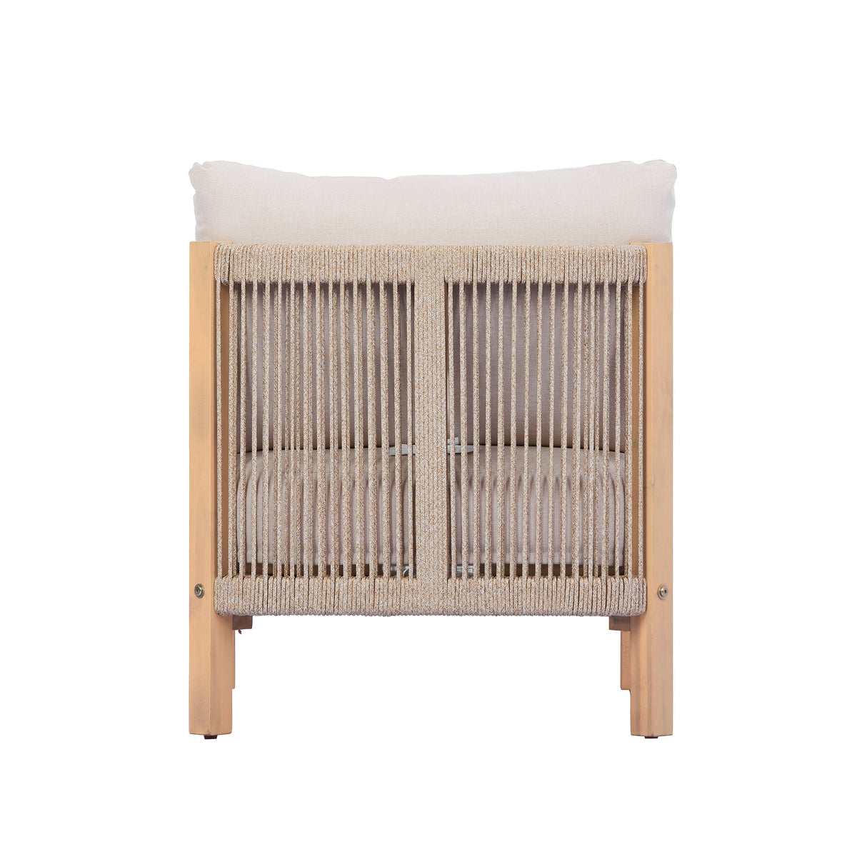 Acacia Wood Patio Furniture Club Chair Set of Two