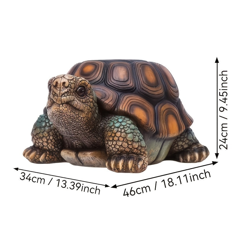 18" Garden Turtle Statue Stool