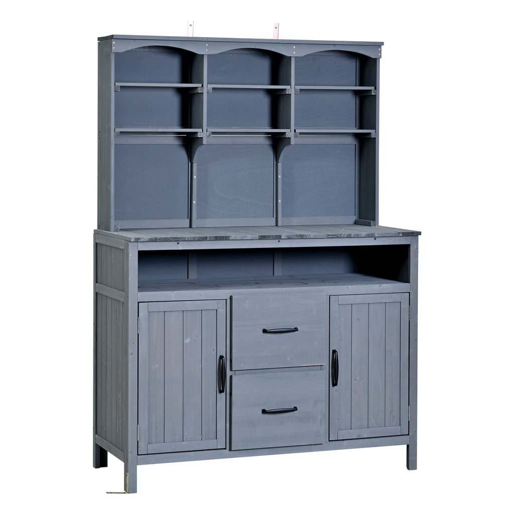 TOPMAX Large Fir Wood Potting Bench