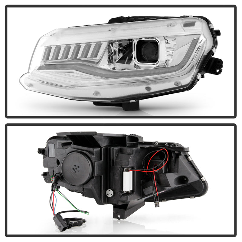 Spyder Chevy Camaro 16-18 (Do Not Fit Halogen) Projector Headlights Chrome PRO-YD-CCAM16HIDSI-SEQ-C 5087386