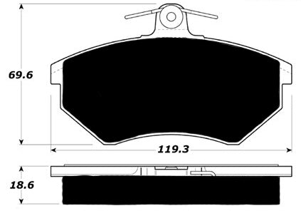 Porterfield Brake Pads for 1988 AUDI 90