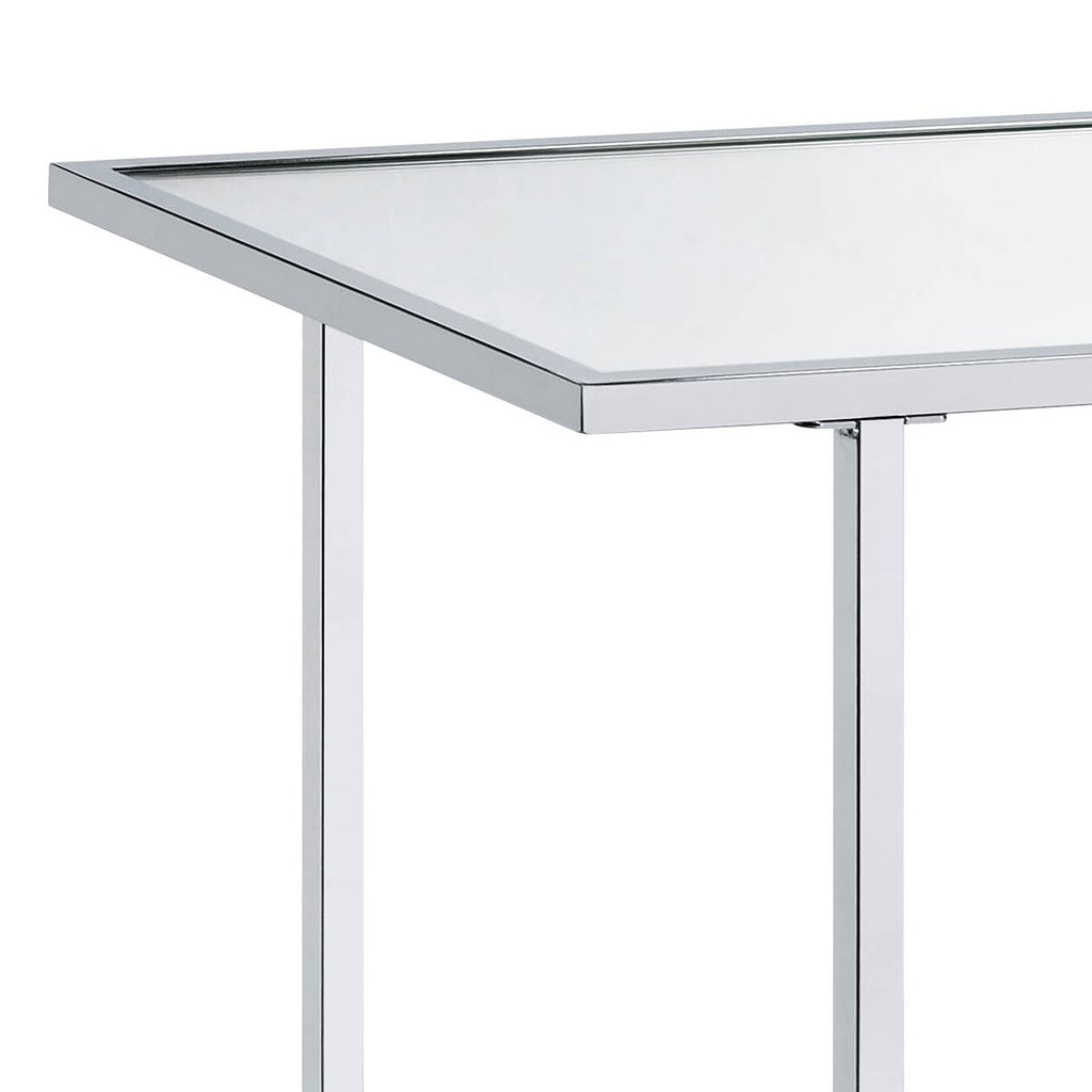 Angwin Mirrored Faux Marble Console Table