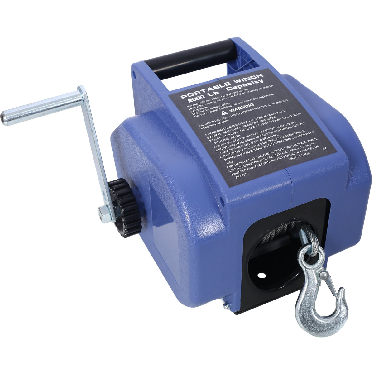 12V 2000lbs Reversible Electric Trailer Winch