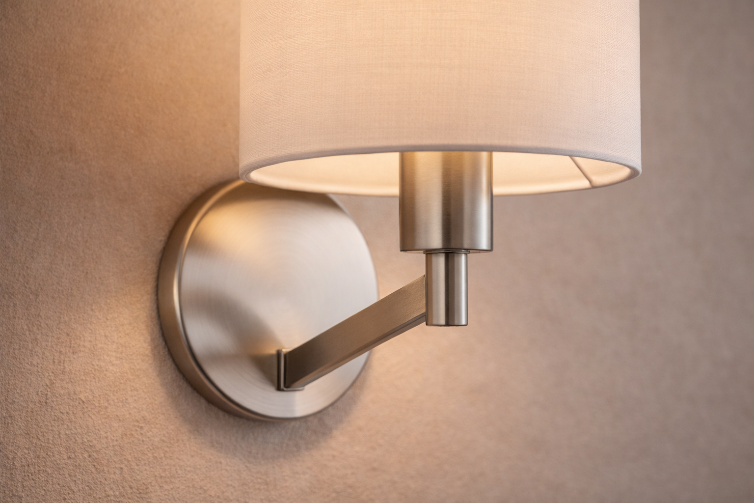Nebula Brushed Nickel Base Wall Lamp with Rotary Switch
