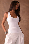 Women's Trendy Slim Fit Sleeveless Camisole Top, Stylish Hot Girl Style, For Outerwear Or Layering