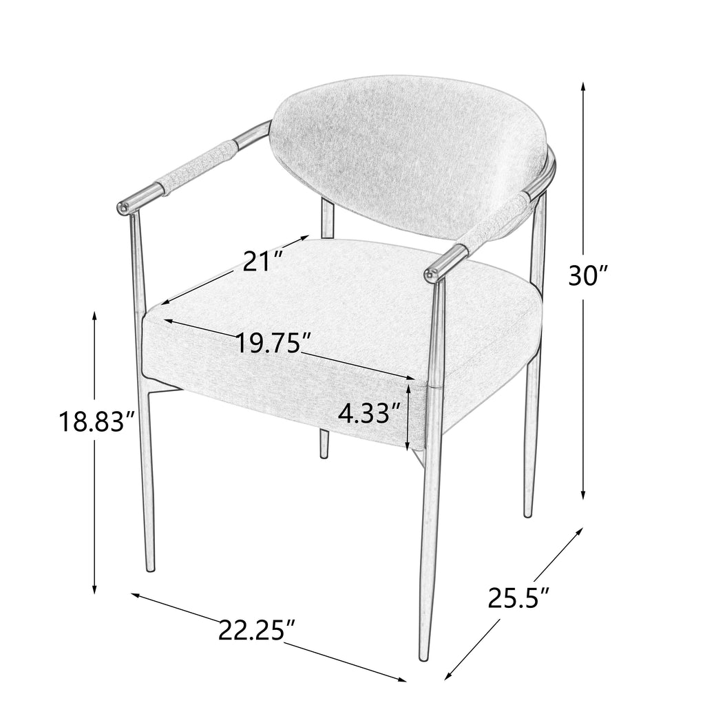 7 Pieces Modern Oval Dining Set