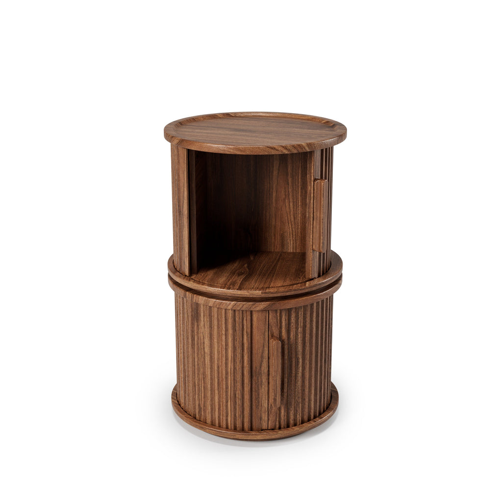 2-Piece Round Coffee Table Set, Modern Nesting Side Tables