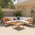 Aston 4-Piece Acacia Wood Sofa Set