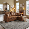 Sleeper Sofa with Reversible Chaise and Storage